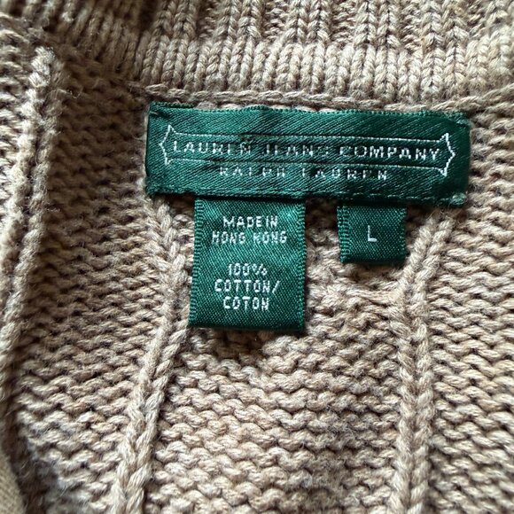 Lauren Ralph Lauren Button up funnel neck cardigan with pockets - Picture 2 of 5